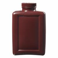 NALGENE Storage Bottle: 2 L, 64 fl oz, HDPE, Amber, 63 mm Screw Closure Size, Rectangular, Opaque (MPN 2009-0064). Key specifications — Body Color: Amber; Brand: NALGENE; Closure Included: Yes; Graduated: No; Closure Attached: Attached.