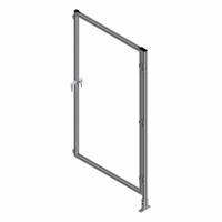 T-Slot Framing System Door: Add-On, Gray, Left Swing, 84 in H x 37 1/2 in W x 5 1/2 in D, Solid (MPN 47815). Key specifications — Finish: Anodized; Brand: FAZTEK; Panel Color: Clear; Panel Type: Solid; Color: Gray; Material: Polycarbonate; Assembly: Unassembled; Manufacturer Part Number: 47815.