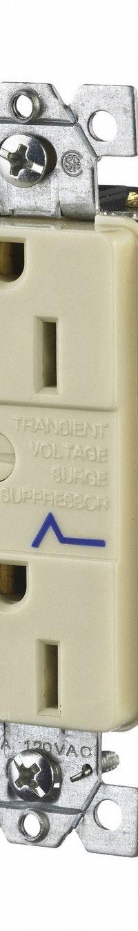 BRYANT Receptacle: Duplex, 5-15, Ivory, 125V AC, 15 A, 2 Pole / 3 Wire (MPN SP52IA)