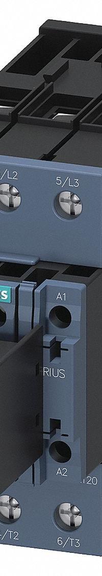 SIEMENS IEC Magnetic Contactor: 3 Poles, 120V AC, 51 A, SIRIUS 3RT Safety Contactors (MPN 3RT20361AK643MA0). Key specifications — Brand: SIEMENS; Integrated Surge Suppression: No.
