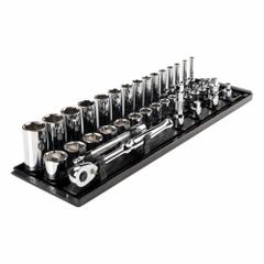 TEKTON Socket and Ratchet Set: 3/8 in Drive, 36 Piece, 12-Point, SAE, 1/4 in to 1 in (MPN SKT13101). Key specifications — attr1224269: 3/8 in; attr1204638: Drive Tools Included; attr1227399: Inch Socket and Ratchet Set; attr1204650: 1/4 in to 1 in; attr1204673: Socket Bits Not Included; attr1204681: Wrenches Not Included; attr1204688: TEKTON; attr1224230: Friction.