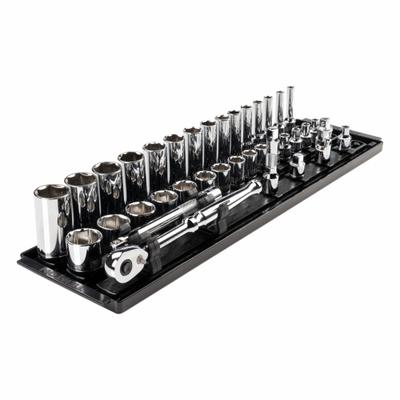 TEKTON Socket and Ratchet Set: 3/8 in Drive, 36 Piece, 12-Point, SAE - SAE Socket Sets with Drive Tools