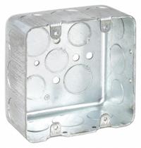 RACO Electrical Box: Steel, Steel Material & Nominal Size, Square, 2 Gangs, 2 1/8 in Box Dp (MPN 683). Key specifications — Brand: RACO; Bracket Style: Without Bracket; Clamp Style: Without Clamps.
