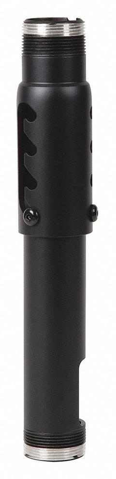 PEERLESS Extension Column: Ceiling, Max. 500 lb, Fixed, Powder Coated, Black, For Televisions (MPN AEC1012). Key specifications — Manufacturer Part Number: AEC1012; Finish: Powder Coated; Includes: Adjuster; Includes Mounting Hardware: Yes; Material: Aluminum; Mounting Location: Ceiling; Brand: PEERLESS; Color: Black.