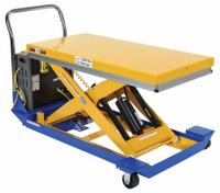 VESTIL Scissor Lift Table: Powered, 1,500 lb Load Capacity, 48 in L x 24 in W, Steel, Motor, Single (MPN CART-24-15-DC). Key specifications — attr1345487: Steel; attr1345523: VESTIL.