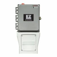 SJE-RHOMBUS Control Panel: Simplex, Single Phase, 120V AC, 0 to 15A, 1 Switches Included, Outdoor (MPN 1038954). Key specifications — Current: 0 to 15A; Rated Voltage: 120V AC; Alert Output: Audio; Intrinsic Safety: Not Specified Intrinsically Safe; Includes Reversing: Non-Reversing; Dosing Schedule: Demand Dose; Brand: SJE-RHOMBUS.