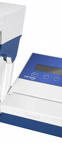 COLE-PARMER Digital Melting Point Apparatus: 0.1°C, 400°C, 6 mins from 50 to 350°C, +/-0.5°C to 50°C (MPN MP-400D). Key specifications — attr1073980: COLE-PARMER; attr1081761: +/-0.5 °C to 50 °C; attr1118461: 400°C; attr1118462: 0.1°C; attr1118460: 6 mins from 50 to 350°C.