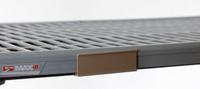METRO Label Holder: Metro Super Erecta Pro, 15 7/16 in Overall Wd, 1 1/4 in Overall Ht, Tan (MPN MQ24LH). Key specifications — Brand: METRO; Color: Tan; Compatible Brand and Series: Metro Super Erecta Pro.