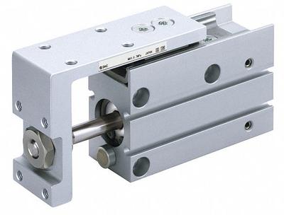 SMC Mini Slide Table: 15 mm Stroke Lg, 10 mm Bore Dia, Mfr Part # MXH10-15Z - Pneumatic Slide Tables