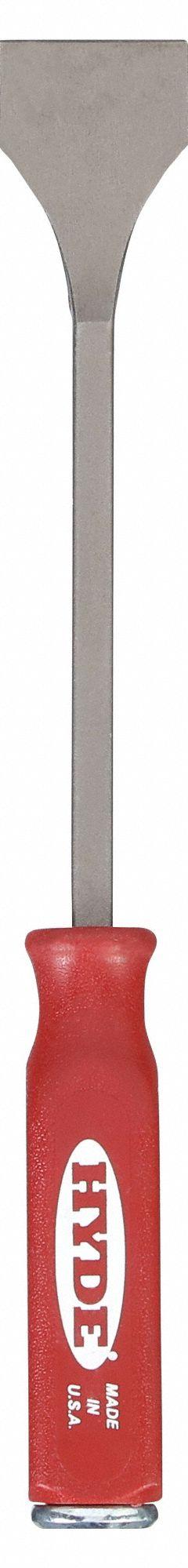 HYDE Scraper: Bld. Mat. Chrome Vanadium Steel, Hdl. Mat. Acetate, Stiff, Straight Bld. Shape (MPN 08020). Key specifications — attr1004902: HYDE; attr1014703: Plastic; attr1017570: Standard End; attr1029655: Straight; attr1034073: Bevel/ Offset.