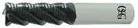 OSG Roughing End Mill: Carbide, TiAlN Coated, 4 Flute, 5/8" Mill Dia, 3/4" LOC, 0.03" Rad, 3" OAL (MPN 20151111)