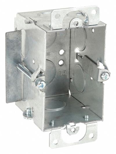 RACO Electrical Box: Steel, Steel Material & Nominal Size, 1 Gangs, 2 1/2 in Box Dp - Cut-In Electrical Boxes