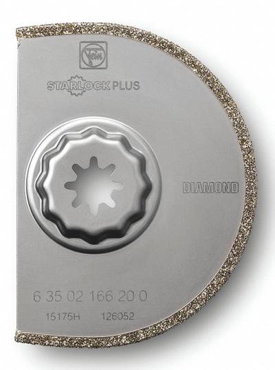 FEIN Oscillating Scraper Blade: 3 in Blade Wd, 3 9/16 in Blade Lg, Diamond Grit - Starlock Mounted Blades