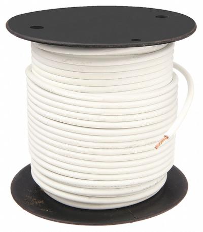 GROTE Primary Automotive Wire: GPT, 500 ft, 1 Conductor, 14 AWG, White - PVC-Insulated General Purpose Primary Wires