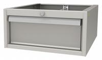 LISTA Drawer: 8 in Overall Ht, 16 3/4 in Overall Wd, 19 1/4 in Overall Dp, Gray, 8 in (MPN WBHC150/1). Key specifications — Frame Material: Steel; Color: Gray.
