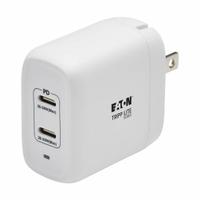 EATON TRIPP LITE Usb Charger: 120V AC/230V AC, 1.2A, 50/60Hz, 2 Output Connectors, White (MPN U280-W02-40C2-G). Key specifications — Power Requirement: 120V AC; 230V AC, 1.2A, 50; 60Hz; Output Connection Type: (2) USB C Female; Color: White; Brand: EATON TRIPP LITE.