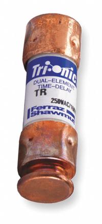 MERSEN Fuse: Class RK5, TR-R Series, Time-Delay, 7 A, 250 V AC, 160 V DC, Non-Indicating (MPN TR7R). Key specifications — Series: TR-R.