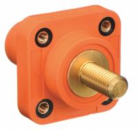 Single Pole Receptacle: Orange, Straight Taper Nose Mating, Threaded Stud Termination, 400 A (MPN HBLFRSCO). Key specifications — Series: 16; Receptacle Gender: Female; Brand: HUBBELL.
