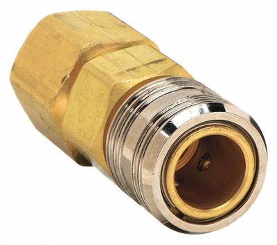 HANSEN Quick Connect Hose Coupling: 3/8 in Body Size, 1/4 in Hose Fitting Size - Universal Interchange Brass Quick-Connect Air Coupling Bodies