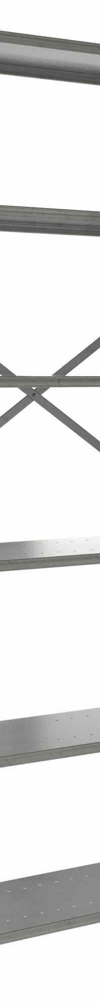 HALLOWELL Metal Shelving: Standalone, Heavy-Duty, 36 in x 12 in, 84 in Overall Ht, 6 Shelves (MPN F7511-12HG). Key specifications — attr41760: Steel; attr41761: Steel; attr37625: Unassembled; attr37628: Gray; attr33609: HALLOWELL.