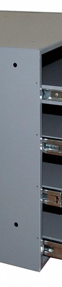 Sliding Drawer Cabinet Frame: 20 3/8 in x 15 3/4 in x 14 7/8 in, For 4 Drawers, Gray, Bearing (MPN 303B-15.75-95). Key specifications — Cabinet Color: Gray; Stackable: Yes; Brand: DURHAM MFG.