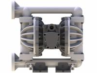 VERSAMATIC Air Operated Double Diaphragm Pump: Polypropylene Body, 1 in, Flange Connection, 63 gpm (MPN VMV10BPPTRTP100UEA). Key specifications — Brand: VERSAMATIC; Seat Material: PP; Check Valve Material: PTFE; Diaphragm Material: PTFE w/ Santoprene Backing.