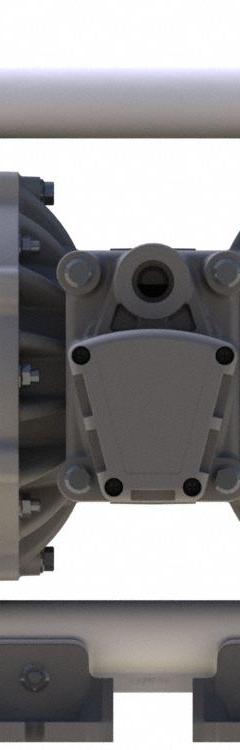 VERSAMATIC Air Operated Double Diaphragm Pump: Polypropylene Body, 1 in, Flange Connection, 63 gpm (MPN VMV10BPPTRTP100UEA). Key specifications — Brand: VERSAMATIC; Seat Material: PP; Check Valve Material: PTFE; Diaphragm Material: PTFE w/ Santoprene Backing.