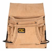 CLC Tool Pouch: For 2 3/4 in Belt Wd - Max, 8 Pockets, Tan, Leather (MPN I823X). Key specifications — Closure Type: Open Top; Attachment: Belt Slot; Color: Tan; Brand: CLC; For Tool Type: Fasteners.