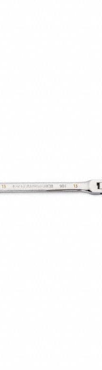 GEARWRENCH Combination Ratcheting Wrench: Alloy Steel, Full Polish Chrome, 13 mm Head Size, Std (MPN 86713). Key specifications — attr309600: 13 mm; attr309611: Full Polish Chrome; attr309610: Alloy Steel; attr309604: Yes; attr309612: No; attr309613: No; attr309615: No; attr324932: GEARWRENCH.