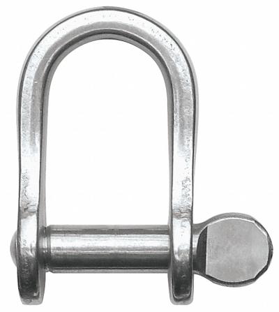 RONSTAN D-Shackle: Chain Shackle, 1,545 lb Working Load Limit, 1/2 in Compatible Rope Dia - Corrosion-Resistant Chain Shackles for Lifting