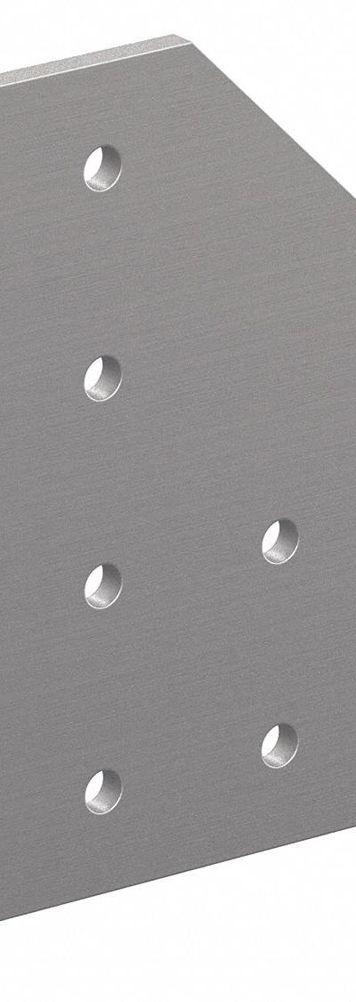 80/20 90° Angled Flat Plate: 90° Angled Flat Plate - Plate Connectors