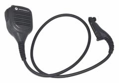 MOTOROLA Speaker Microphone: Fits Motorola, For XPR 6000 Series, 3.5 mm Jack, 30 in Cord, IP57 (MPN PMMN4047B). Key specifications — Compatible Radio Series: XPR 6000; Color: Black; Radio Connector Type: M7; Brand: MOTOROLA; Manufacturer Part Number: PMMN4047B; Push To Talk: Yes.