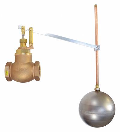 APPROVED VENDOR Float Valve Assembly: For Water Media, Straight Valve Body, Cylindrical - General Service Float & Lever Valve Assemblies