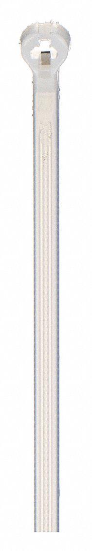 TY-RAP Cable Tie: 4 in Nominal Lg, 5/8 in Nominal Max. Bundle Dia., 0.09 in Wd, Natural, 1,000 PK (MPN TY23M). Key specifications — Outdoor Use: No; Color: Natural; Brand: TY-RAP.