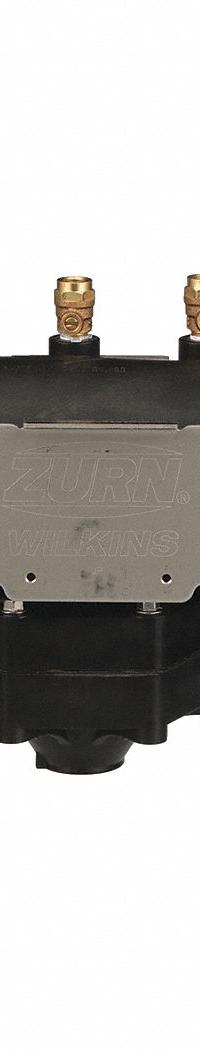 WILKINS Reduced Pressure Zone Backflow Preventer: 375, Std Configuration, Glass-Filled Nylon, Flange (MPN 114-375). Key specifications — Shut-Off Valve Type: Ball Valve; Connection Type: Flange.