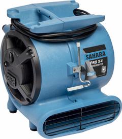 Centrifugal Blower: 867 cfm, 1/3 hp, Fixed Frame, 115V AC, 3 Speeds, Blue, Horizontal and Vertical (MPN 124315-1). Key specifications — Product Type: Centrifugal Blower; GFCI Protected: Yes; Number of Speeds: 3; Housing Material: Polypropylene; Brand: DRI-EAZ; Nominal Voltage: 115V AC.
