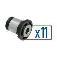 TECHNIKS Collet Set: ANSI 1, 9/64 in to 7/16 in Collet Size Range, 11 Pc (MPN 19/11-SET). Key specifications — attr1033128: TECHNIKS; attr1038749: ANSI 1; attr1038750: Rigid Tap; attr1038755: Inch.