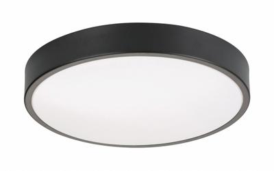 AFX INC. Flush Mount: 19 in Dia, Black, 3 in Ht, 3,200 lm, 3000K/3500K/4000K, 46 W - Octavia Flush-Mount Lights