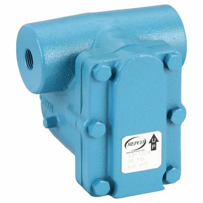 MEPCO Steam Trap: Cast Iron, 3/4 in FNPT, 1,523 lb/hr, 75 psi Max., 450°F Max. - Cast Iron In-line Float & Thermostatic Steam Traps