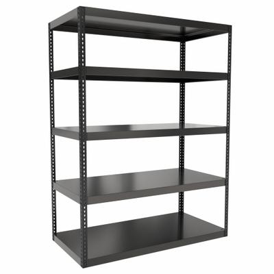 HALLOWELL Boltless Shelving: Standalone, Extra-Heavy-Duty, 72 in x 36 in, 96 in Overall Ht - Extra-Heavy-Duty Solid Steel Decking Boltless Shelving