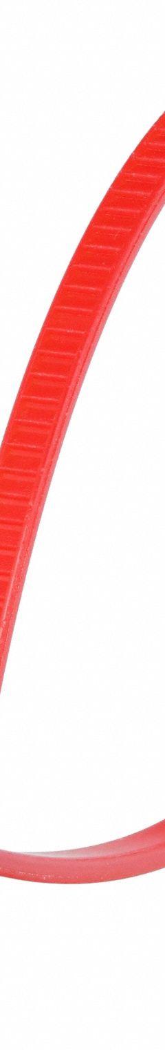 RETYZ Releasable Cable Tie: Red, 6 in Lg, Max. 1 1/2 in Bundle Dia., 18 lb Rated, 100 PK (MPN VRT-S06RD-TA). Key specifications — Outdoor Use: No; Color: Red; Brand: RETYZ; Pack: Large Pack.