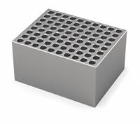 IKA Dry Block: Anodized Aluminum, 3 3/4 in Overall Wd, 3 in Overall Lg, 80 Wells, 6 3/8 mm Well Dia (MPN 4470400). Key specifications — Product Type: Dry Block Heater; Includes Thermometer Well: Yes; Material: Anodized Aluminum; Volume Capacity: 0.2 mL; Brand: IKA.