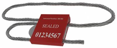 UNIVERSEAL Cable Seals: Blue, Steel, 48 in Cable Lg, 3/16 in Cable Dia, Sequential - Adjustable-Length Cable Seals