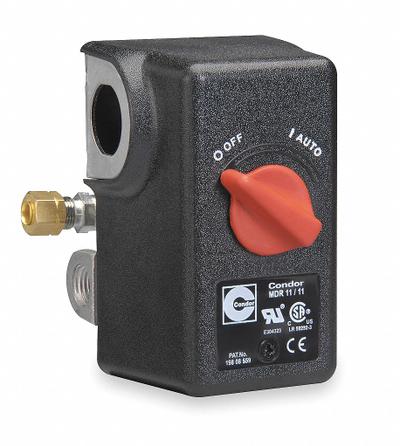 CONDOR USA, INC Pressure Switch: Std, 25 psi – 160 psi, (4) 1/4" NPT - General Purpose Air Compressor Switches
