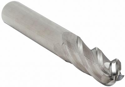 APPROVED VENDOR Ball End Mill: Carbide, 4 Flute, 5/16" Mill Dia, 1-1/8" LOC, 3" OAL (MPN 226-001030) - General Purpose Carbide Ball End Mills