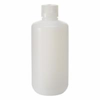 NALGENE Packaging Bottle: HDPE, 32 fl oz, 1 L, Natural, 38 mm Screw Closure Size, Closure Included (MPN 332089-0032). Key specifications — Body Color: Natural; Closure Attached: Attached; Brand: NALGENE; Pre-Cleaned: None; Closure Included: Yes.