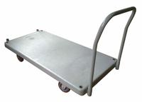 DAYTON Platform Truck: 2,200 lb, 60 in L x 29 1/2 in W x 37 in H Overall Dim., Gray, Plastic (MPN 2TUK9). Key specifications — attr1345828: Gray; attr1345811: (2) Swivel; attr1345838: DAYTON.