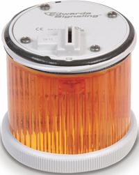 EDWARDS SIGNALING Tower Light Module: Steady, 120V AC, Amber, 70 mm Overall Dia, 3 1/8 in Overall Ht (MPN 270LEDSA120A). Key specifications — Brand: EDWARDS SIGNALING; Compatible with Series: 200 Class; Lens Color: Amber; Operating Voltage: 120V AC; Manufacturer Part Number: 270LEDSA120A.
