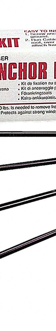ARROW Anchor: 4 in x 4 in x 30 in, Not Adj, Black, Anchoring Building, Steel (MPN AK4). Key specifications — Compatible Brand and Series: ARROW; Brand: ARROW; Product Type: Auger Anchor Kit; Material: Steel; Finish: Galvanized; Includes: (4) Cable Clamps.