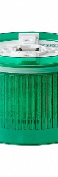 PATLITE Tower Light Module: Flashing/Rotating/Steady, 24V DC, Green, 100 mm Overall Dia, LR10 (MPN LR10-E-G). Key specifications — Brand: PATLITE; Compatible with Series: LR10; Lens Color: Green; Operating Voltage: 24V DC; Manufacturer Part Number: LR10-E-G.